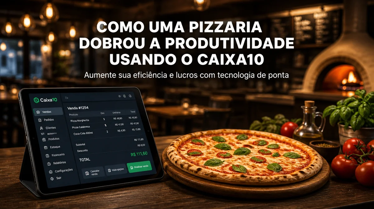Como uma pizzaria dobrou a produtividade usando o Caixa10